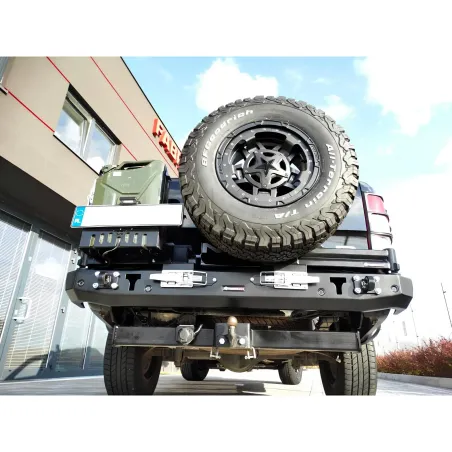 Bras modulaire avec support de jerrican 20L pour Ford Ranger T7 2015-2019 3.2 TDCI adapté au pare-chocs F4X4