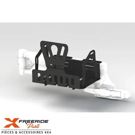 Support de jerrican 30L ou 20L Toyota Land Cruiser HDJ80 adapté au pare-chocs F4X4.