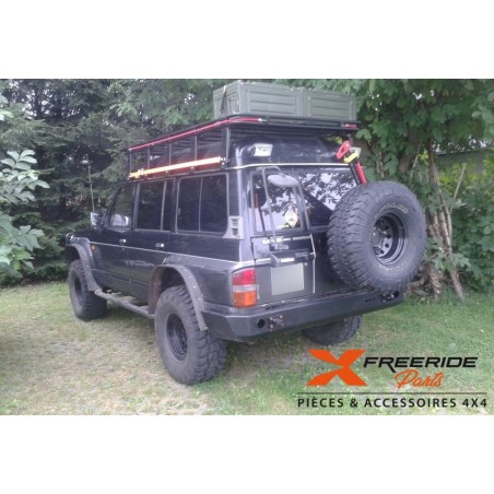 Pare-chocs arrière F4X4 pour Nissan Patrol GR Y60
Version SANS ailes arrières coupées.