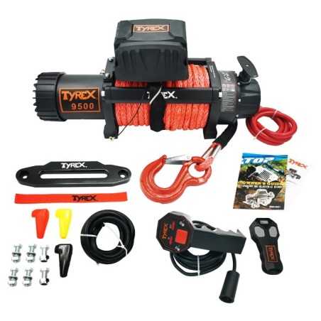 Treuil Tyrex Black - Série 9 500 lb / 4 300 kg - Corde Synthétique