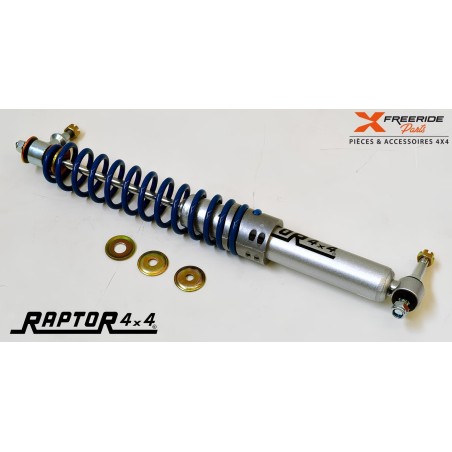 Amortisseur de direction renforcé Raptor4x4 fixation rotule-rotule avec ressort de retour au centre pour Patrol GR Y61 3.0