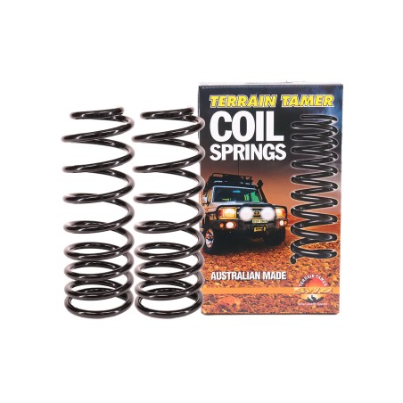 RESSORTS AVANT PROGRÉSSIF RÉHAUSSE +40MM JUSQU'À 50KG (PAIRE)