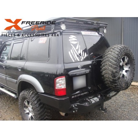 Pare-chocs arrière F4X4 pour Nissan Patrol GR Y61
Avec porte treuil