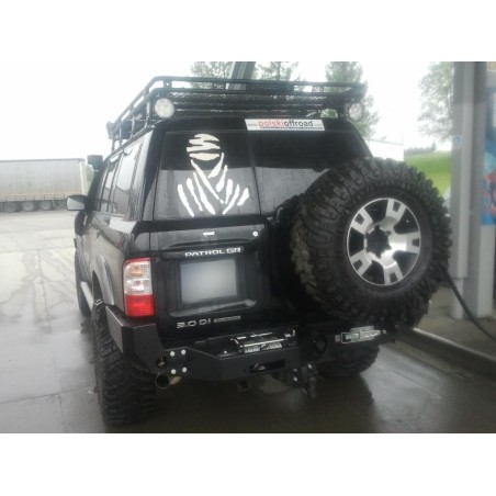 Pare-chocs arrière F4X4 pour Nissan Patrol GR Y61
Avec porte treuil
