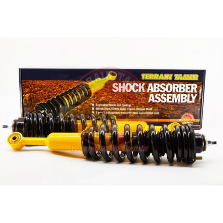 RESSORTS/AMORTISSEURS PRÉMONTÉS RÉHAUSSE +40MM TARAGE +100KG (PAIRE)