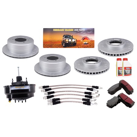 KIT DE FREINAGE HAUTE PERFORMANCE – TOYOTA 80 SERIES - NON ABS (1992-1998) Maitre Cyl 4 ecrous