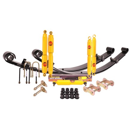 Kit réhausse +5 cm complet Terrain Tamer avec lames paraboliques de 0 à +400kg pour Toyota Land Cruiser 42 à partir de 1980