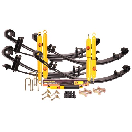 Kit réhausse +5 cm complet Terrain Tamer avec lames paraboliques de 0 à +500kg pour Toyota Land Cruiser HZJ70-73, BJ70-71-73