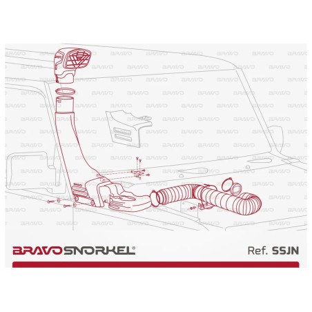 Snorkel Bravo pour Suzuki Jimny 4 2018+ - FREERIDE PARTS