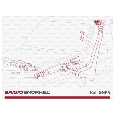Snorkel Bravo pour Nissan Patrol Y61 GU4 2005+ - FREERIDE PARTS