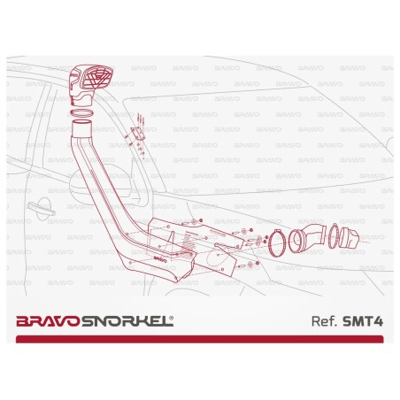 Snorkel Bravo pour Mitsubishi L200 Triton 2019+ - FREERIDE PARTS