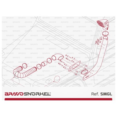 Snorkel Bravo Classe G W460/461/463 1979-2018 Gauche - Freeride Parts