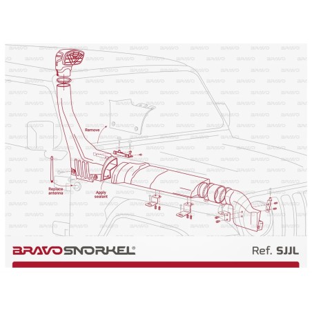 Snorkel Bravo pour Jeep Wrangler JL & JT 2017+ - FREERIDE PARTS