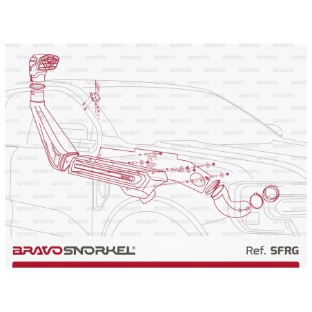 Snorkel Bravo pour Ford Ranger PX 2023+ - FREERIDE PARTS