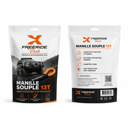 Manille souple 13T offroad treuillage - Freeride Parts