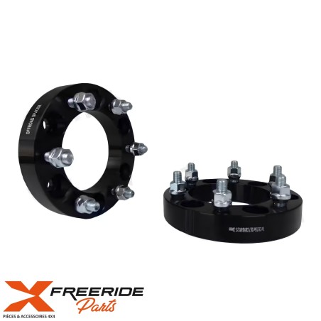 Jeu de 2 élargisseurs de voie de 30 mm en aluminium 6061-T6, visserie comprise.