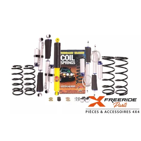 Kit réhausse +5cm Terrain Tamer complet pour Patrol GR Y61 avec amortisseurs a bombonnes séparées ProShock