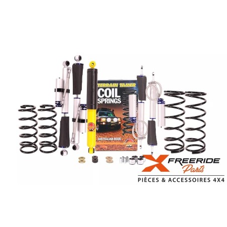 Kit réhausse +5cm Terrain Tamer complet pour Patrol GR Y61 avec amortisseurs a bombonnes séparées ProShock