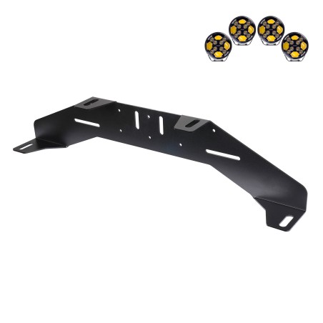 Support de plaque d’immatriculation avec fixation LED pour 4 spots Style WRC - Purelux