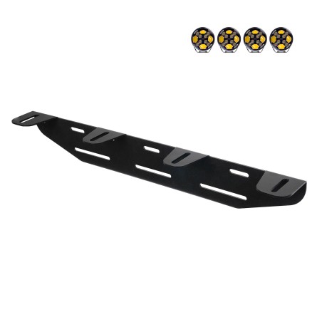 Support de plaque d’immatriculation avec fixation LED pour 4 spots - Purelux