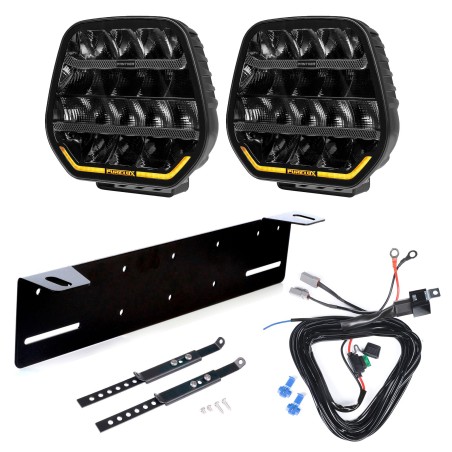 Feu additionnel Purelux Panther 9 - Round / 23 cm / 210W / 2 pcs - Kit Complet