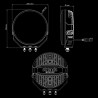 Feu additionnel STRANDS Firefly Professional Black 9" - Round / 22 cm / 145W