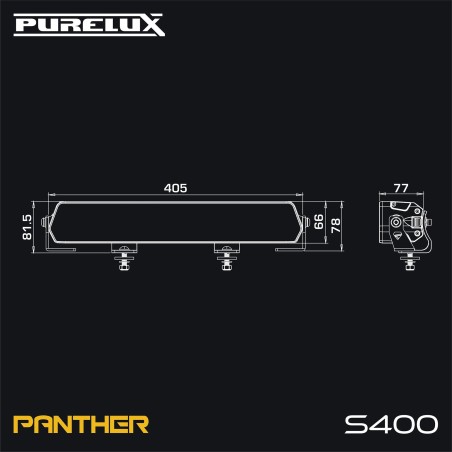 Barre LED Purelux Panther S400 - Straight / 40 cm / 150 W