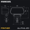 Feu additionnel Purelux Panther Alpha 20 - 10 cm / 20W / Spot