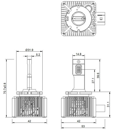 X2 Ampoules LED Purelux Blaze LED, 35 W, D3S