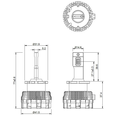 X2 Ampoules LED Purelux Blaze LED, 35 W, D2S