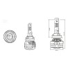 X2 Ampoules LED Purelux Blaze LED, 5000 lm, H8/H9/H11