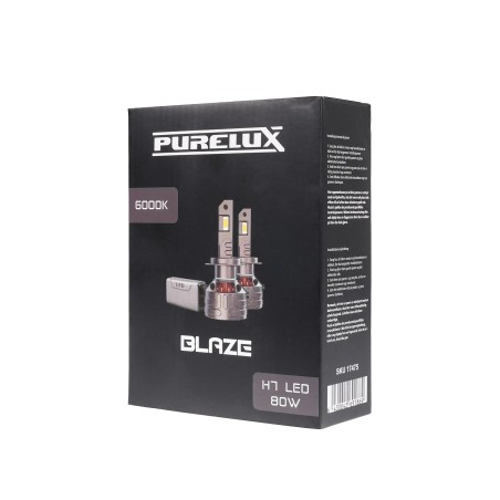 X2 Ampoules LED Purelux Blaze LED, 5000 lm, H7, 6000 K