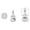 X2 Ampoules LED Purelux Blaze LED, 5000 lm, H7, 6000 K