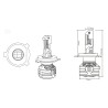 X2 Ampoules LED Purelux Blaze LED, 5000 lm, H4, 6000 K