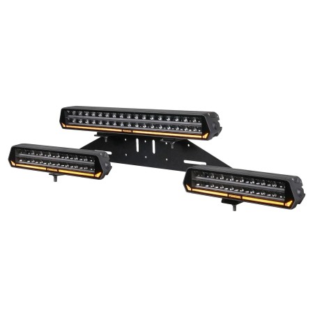 Support de plaque d’immatriculation avec fixation LED pour 4 spots Style WRC - Purelux