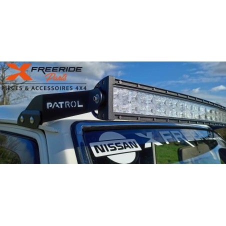 Support pour rampe LED 50/52" 127/132cm incurvée avec logo "PATROL"