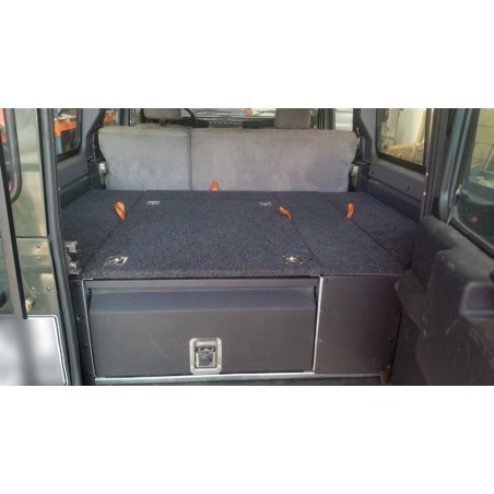 Aménagement avec tiroirs et rangements F4X4 pour Land Rover Defender 110