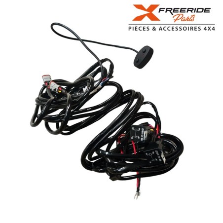 Faisceau de câblage 12V 2 connecteurs 3 broches pour vous faciliter l'installation de vos phares additionnels ou rampes LED