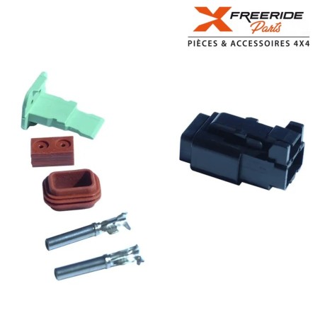 Connecteur femelle DT 2 broches. Etanche IP68 pour une connexion plus facile à vos lumières