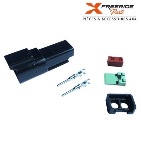 Connecteur mâle DT 2 broches. Etanche IP68 pour une connexion plus facile à vos lumières