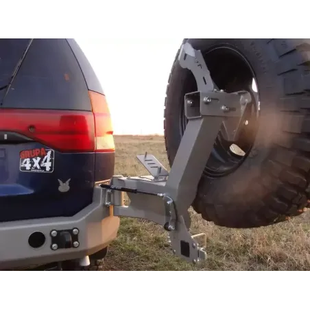 Support roue de secours pour pare-chocs F4X4 Mitsubishi Pajero Sport 96-00
