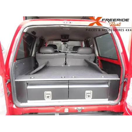 Aménagement avec tiroirs et rangements F4X4 pour Toyota Land Cruiser HDJ80