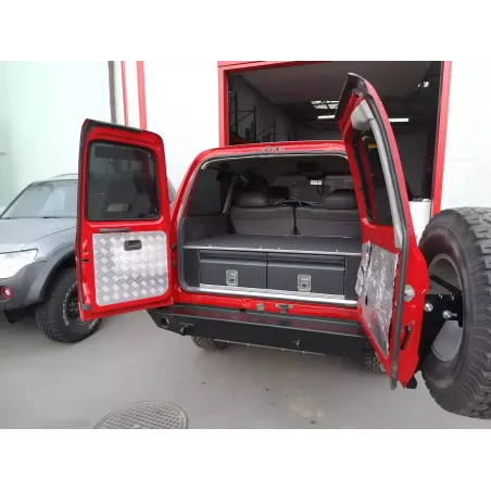 Aménagement avec tiroirs et rangements F4X4 pour Toyota Land Cruiser HDJ80