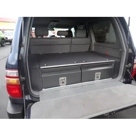 Aménagement avec tiroirs et rangements F4X4 pour Toyota Land Cruiser HDJ100 1998-2007