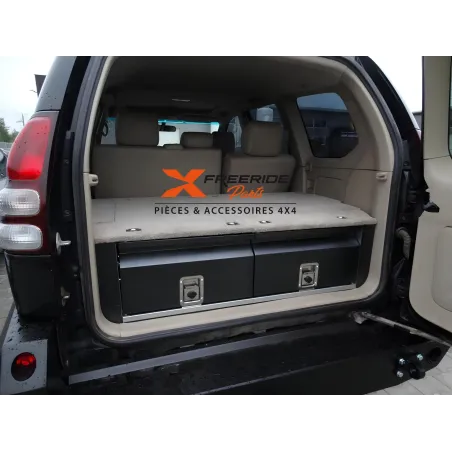 Aménagement avec tiroirs et rangements F4X4 pour Toyota Land Cruiser KDJ120