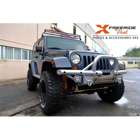 Pare-chocs avant acier tubulaire Raptor4x4 avec bullbar pour Jeep Wrangler JK