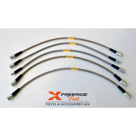 Kit 5 flexibles de frein aviation +10cm pour Mercedes Classe G