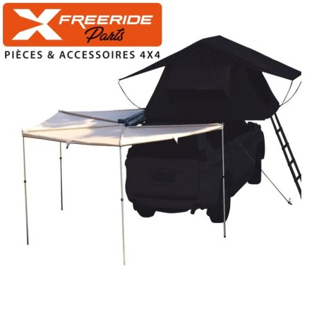 Obtenez deux fois plus d'espace protégé qu'un auvent latéral normal, en moins de deux minutes avec l'incroyable auvent de 270°!