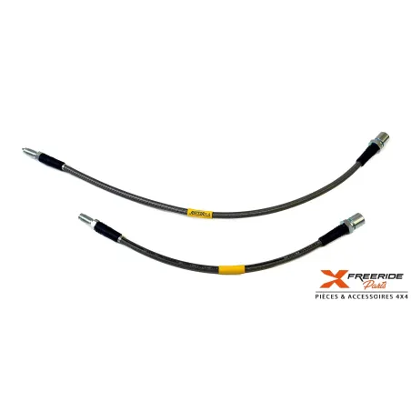 Kit flexibles de frein aviation avant et arrière +10cm pour Toyota Land Cruiser LJ70 LJ73 ph2 KZJ70 KZJ73