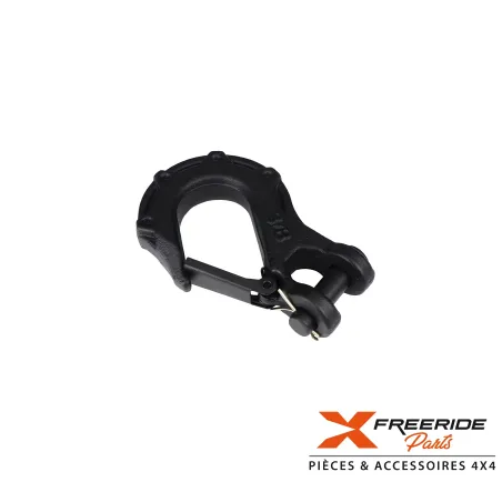 Crochet en acier forgé de 3/8" idéal pour les câbles en acier ou des câbles synthétiques jusqu'à 10mm de diamètre